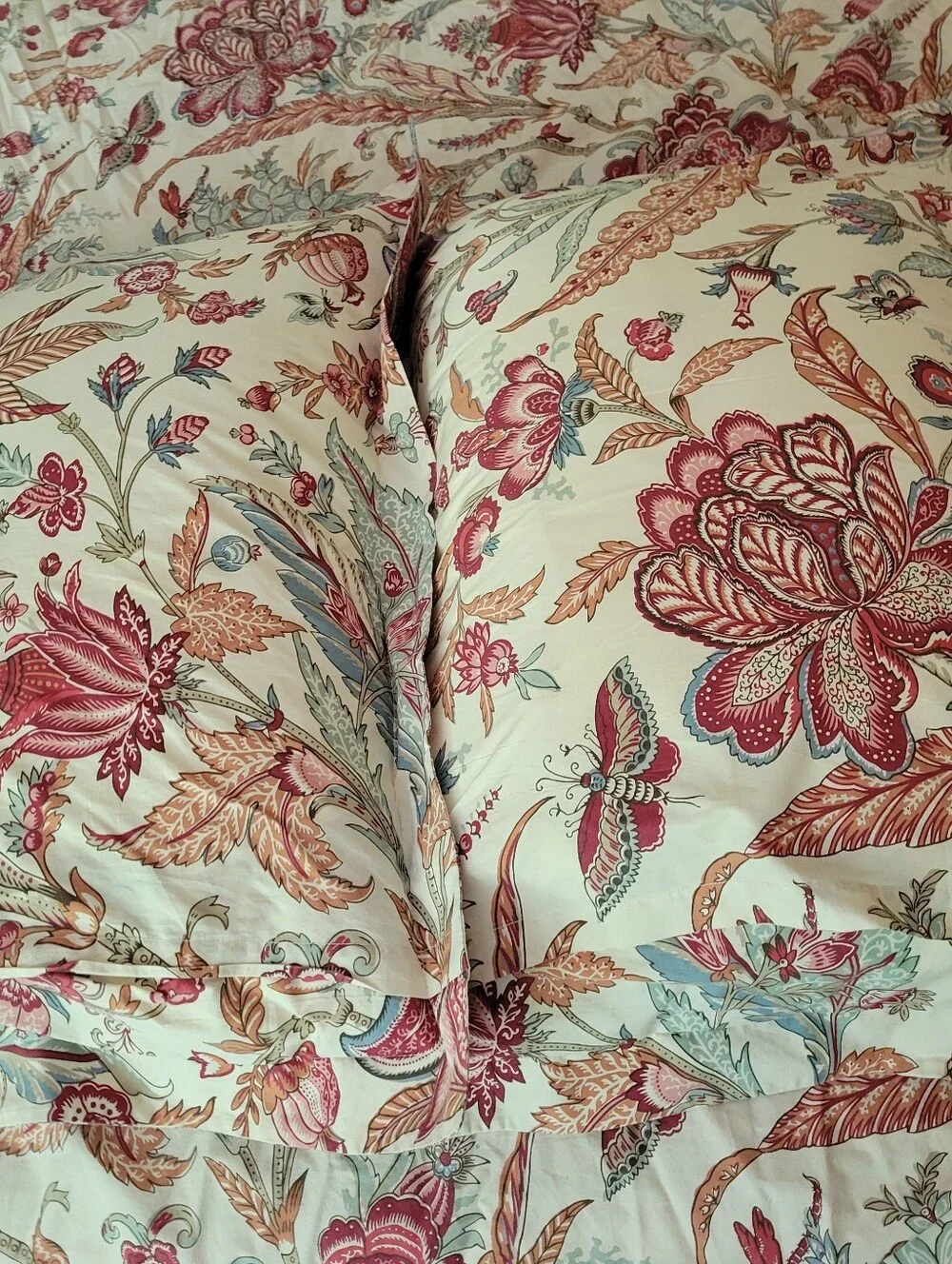 Pottery Barn Caesarea Israel Cotton Paisley Duvet Cover Sham Full Queen 3pc Set